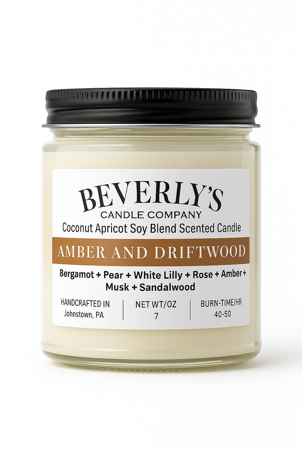 Amber & Driftwood - Warm Amber | Coastal Driftwood Scented Candle