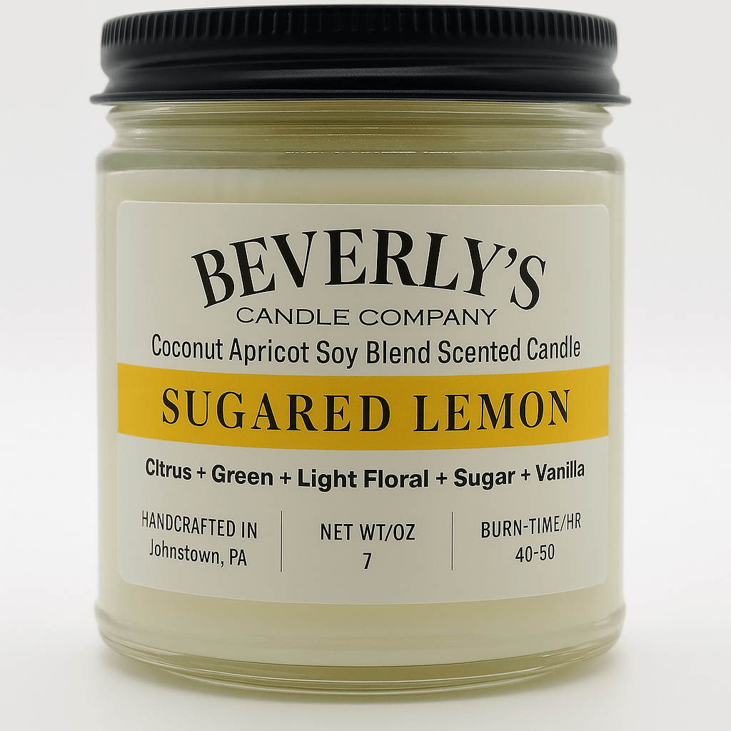 Sugared Lemon - Bright Citrus, Sweet Sugar & Tart Berry Scented Candle