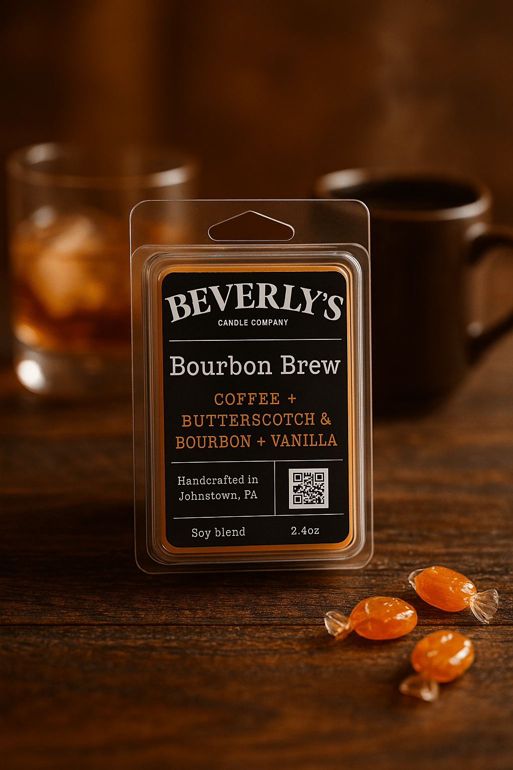 Bourbon Brew – Butterscotch Bourbon & Espresso Scented Wax Melts