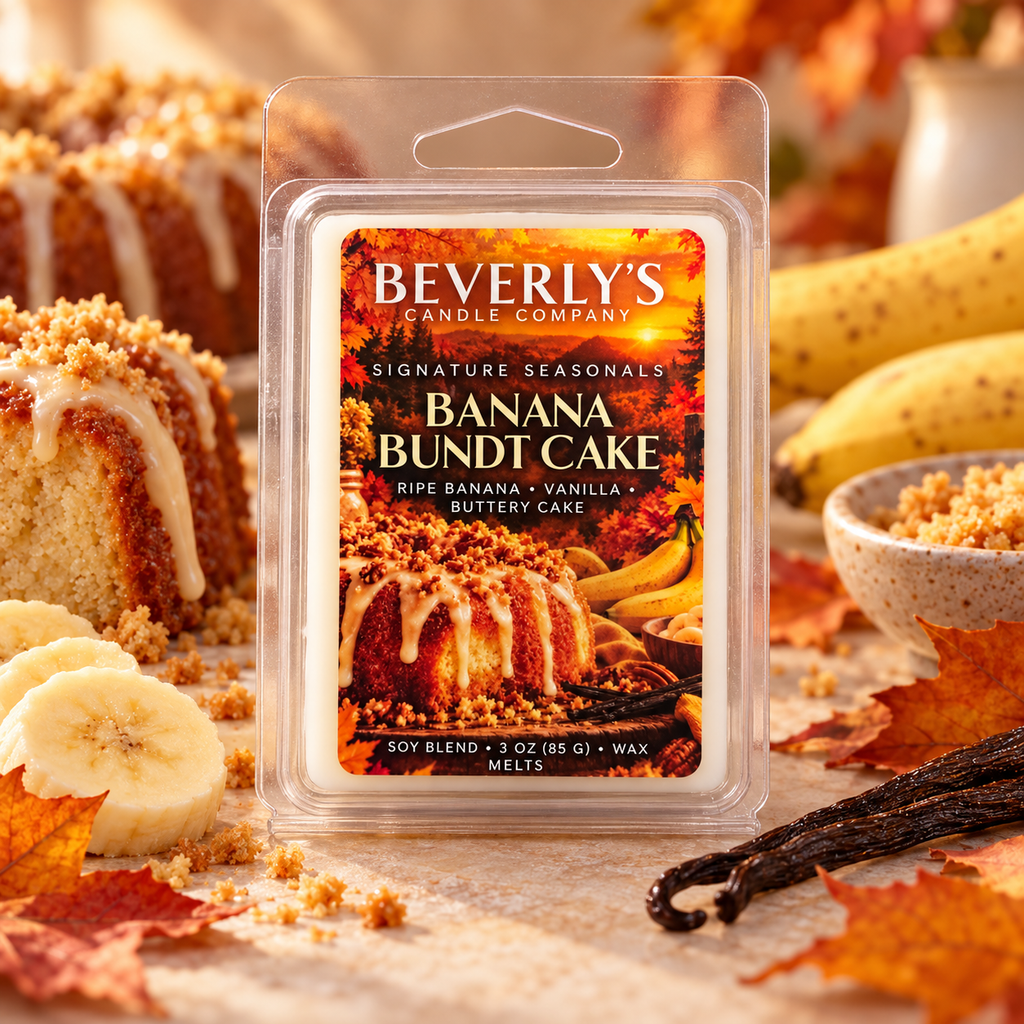 Banana Bundt Cake Wax Melts Warm Banana, Vanilla & Cake Batter Scent | 3oz by Beverly's Candle Company