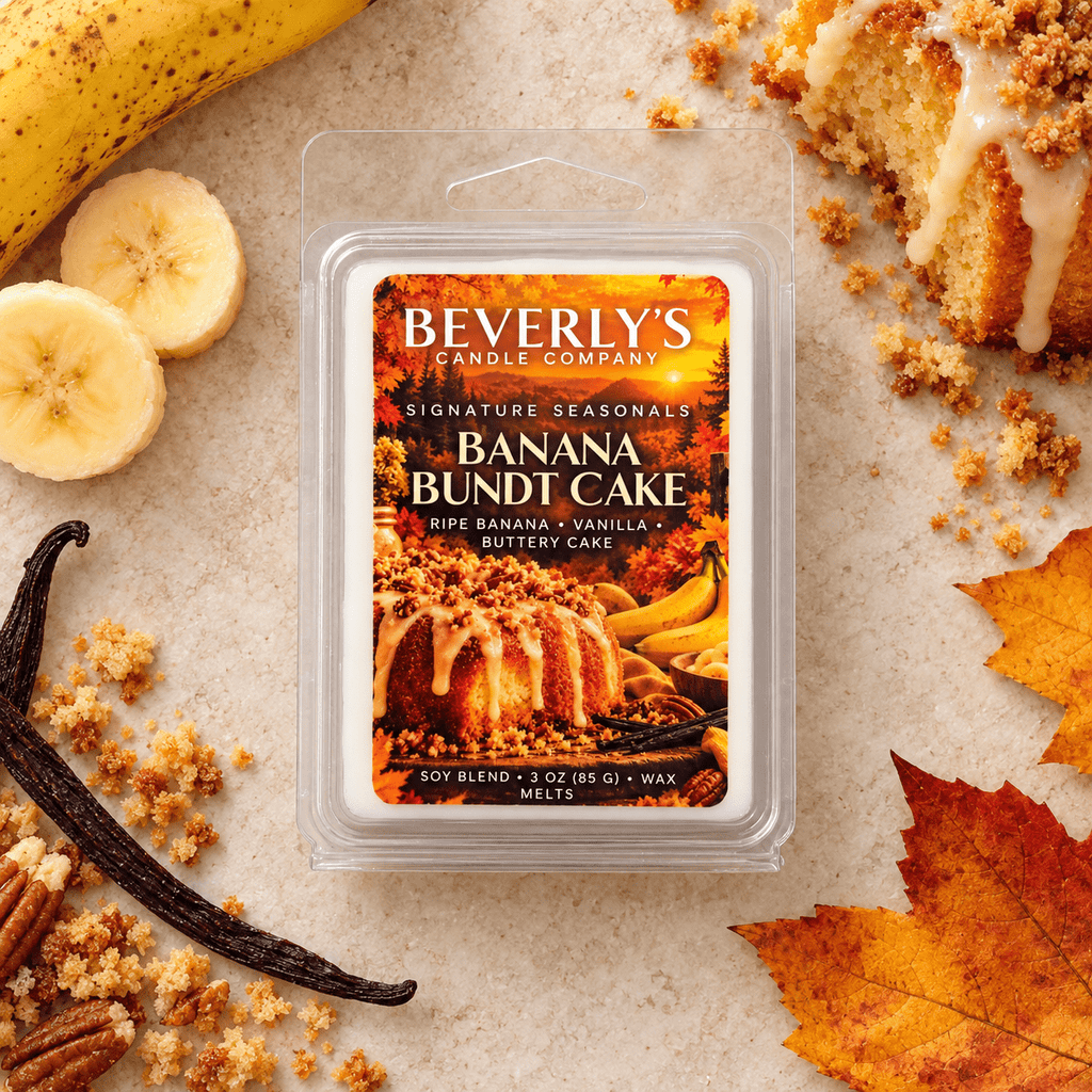 Banana Bundt Cake Wax Melts Warm Banana, Vanilla & Cake Batter Scent | 3oz by Beverly's Candle Company
