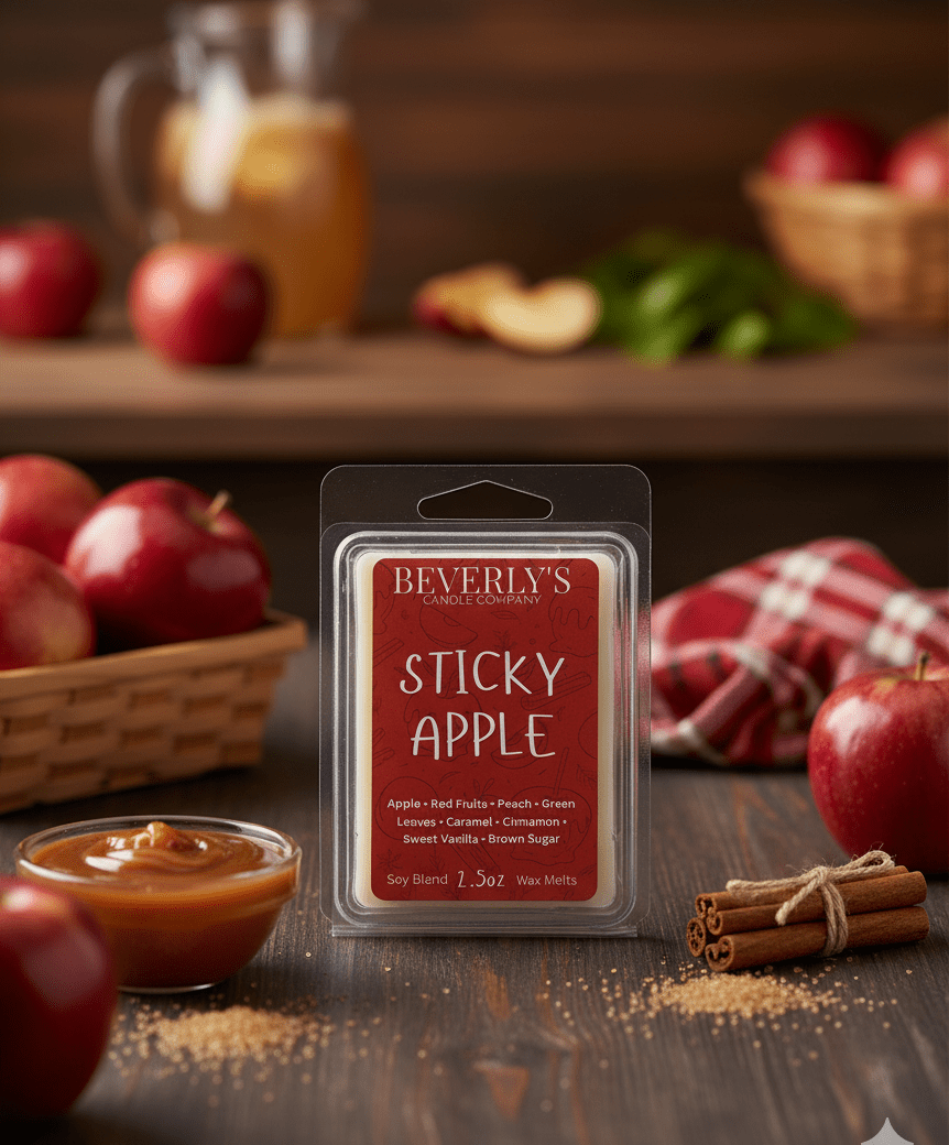 🍎🍯 Sticky Apple – Caramel Apple & Sweet Vanilla Wax Melts