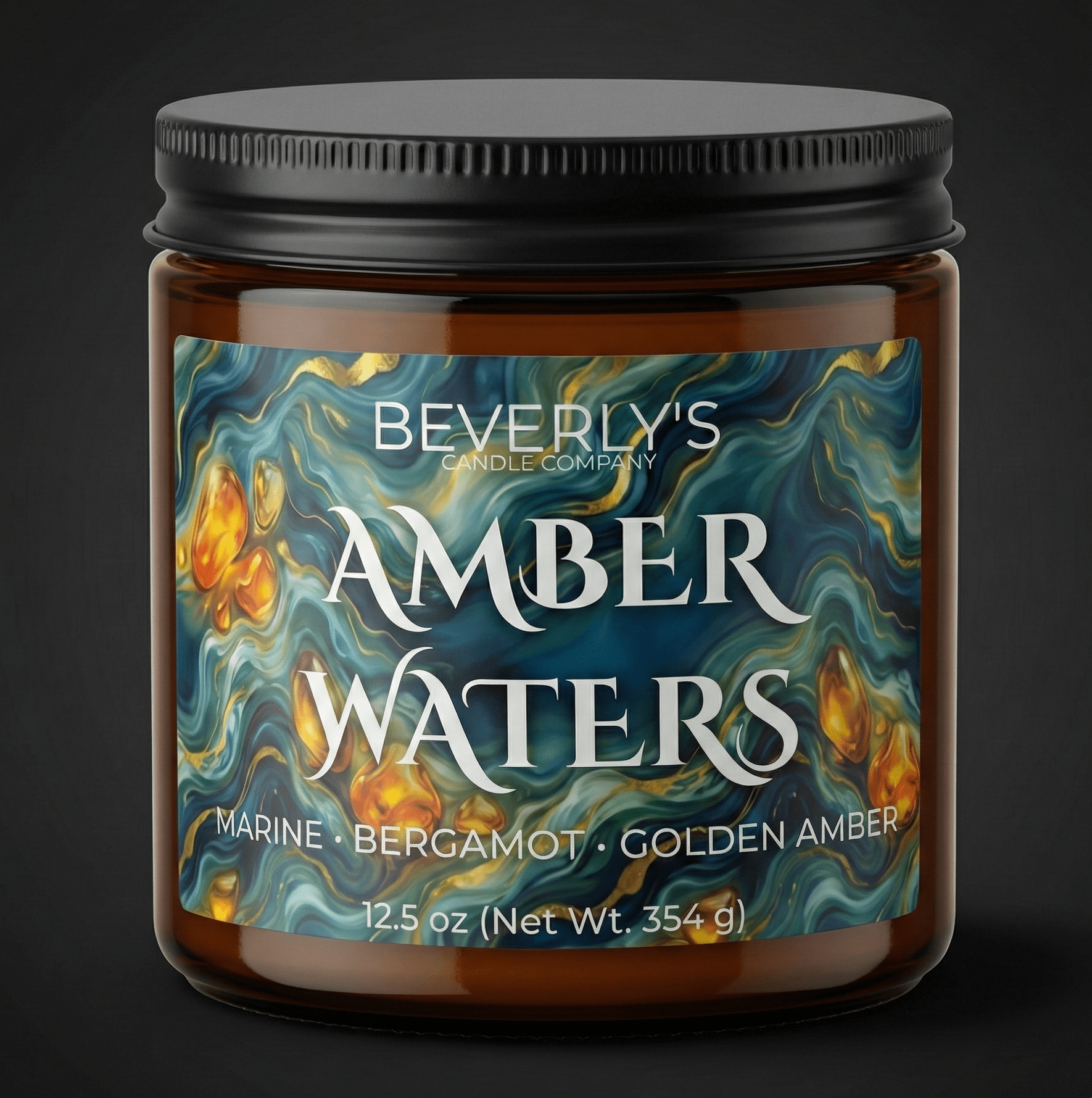 Amber Waters – Masculine Scented Candle