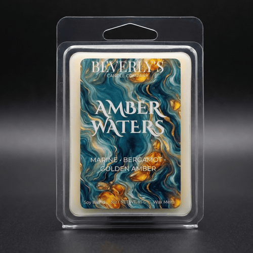 Amber Waters men's wax melts with grapefruit marine and golden amber for wax warmers
