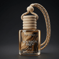 Bourbon Brew men's car diffuser with coffee bourbon and vanilla hanging air freshener
