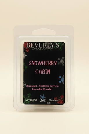 Snowberry Cabin Wax Melts | Bergamot, Mistletoe Berries & Warm Woods | Soft Winter Cabin Aroma