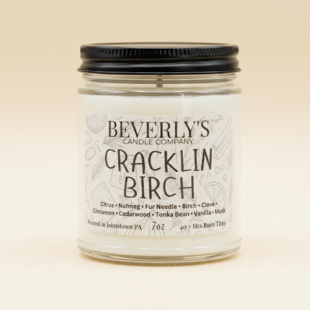 🌲 Cracklin Birch – Spiced Birchwood & Vanilla Musk Candle