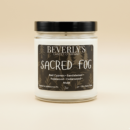 🌲 The Sacred Fog – Mysterious Cypress & Sandalwood Candle