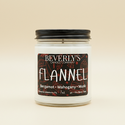 Flannel Candle | Bergamot, Mahogany & Soft Musk | 7oz Single Wick or 12.5oz Double Wick