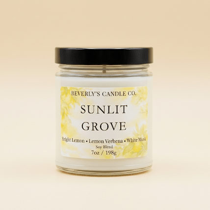 Sunlit Grove 7 oz Premium Candle – Signature Collection