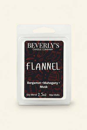 Flannel Wax Melts | Bergamot, Mahogany & Soft Musk | Warm Cozy Winter Throw