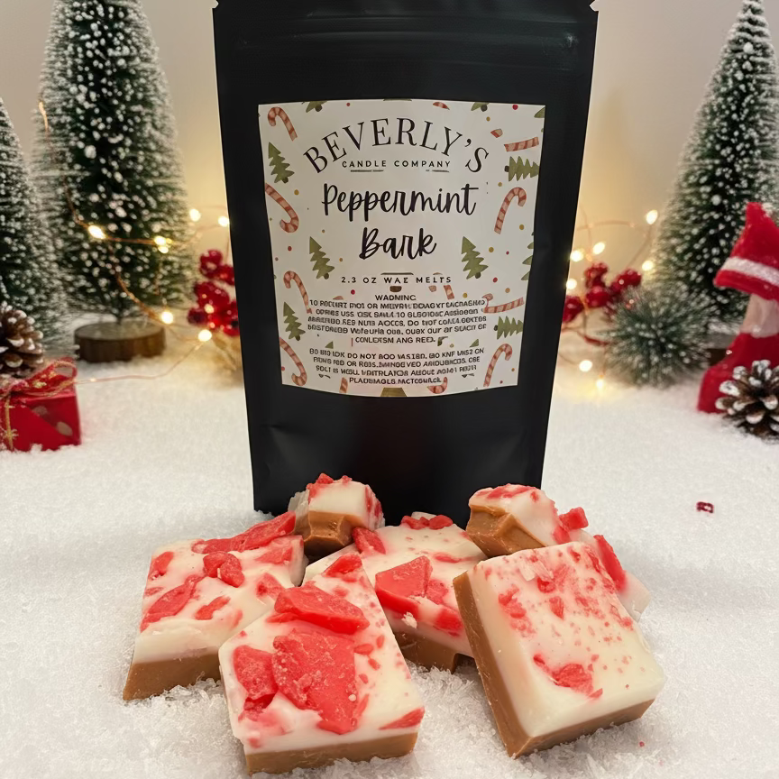Peppermint Bark Wax Melts - Chocolate & Mint Holiday Wax Melts