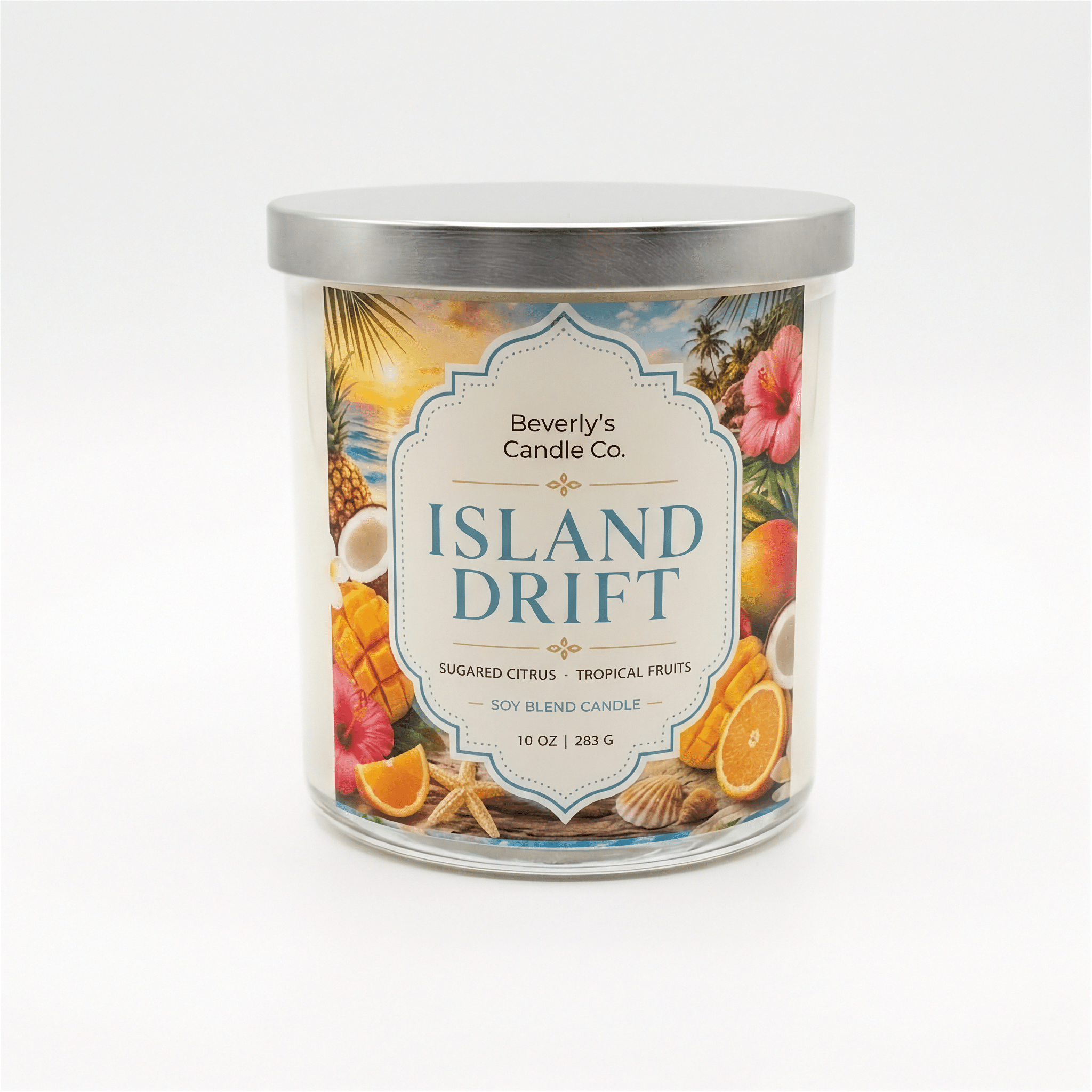 Island Drift Candle – Tropical Fruit, Driftwood & Exotic Florals | 10oz