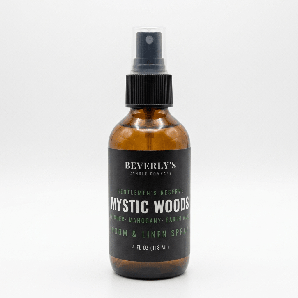 Mystic Woods Room and Linen Spray Mahogany, Cedarwood & Lavender Scent | 4oz by Beverly's Candle Company