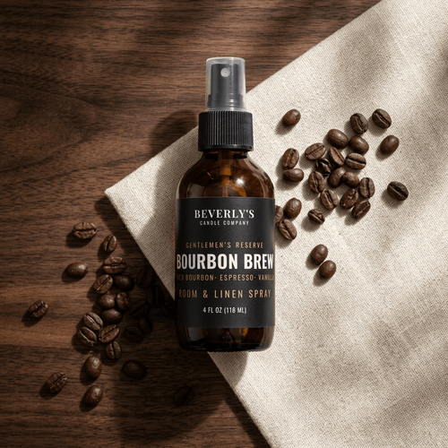 Bourbon Brew Room and Linen Spray Coffee, Bourbon & Vanilla Scent | 4oz by Beverly's Candle Company