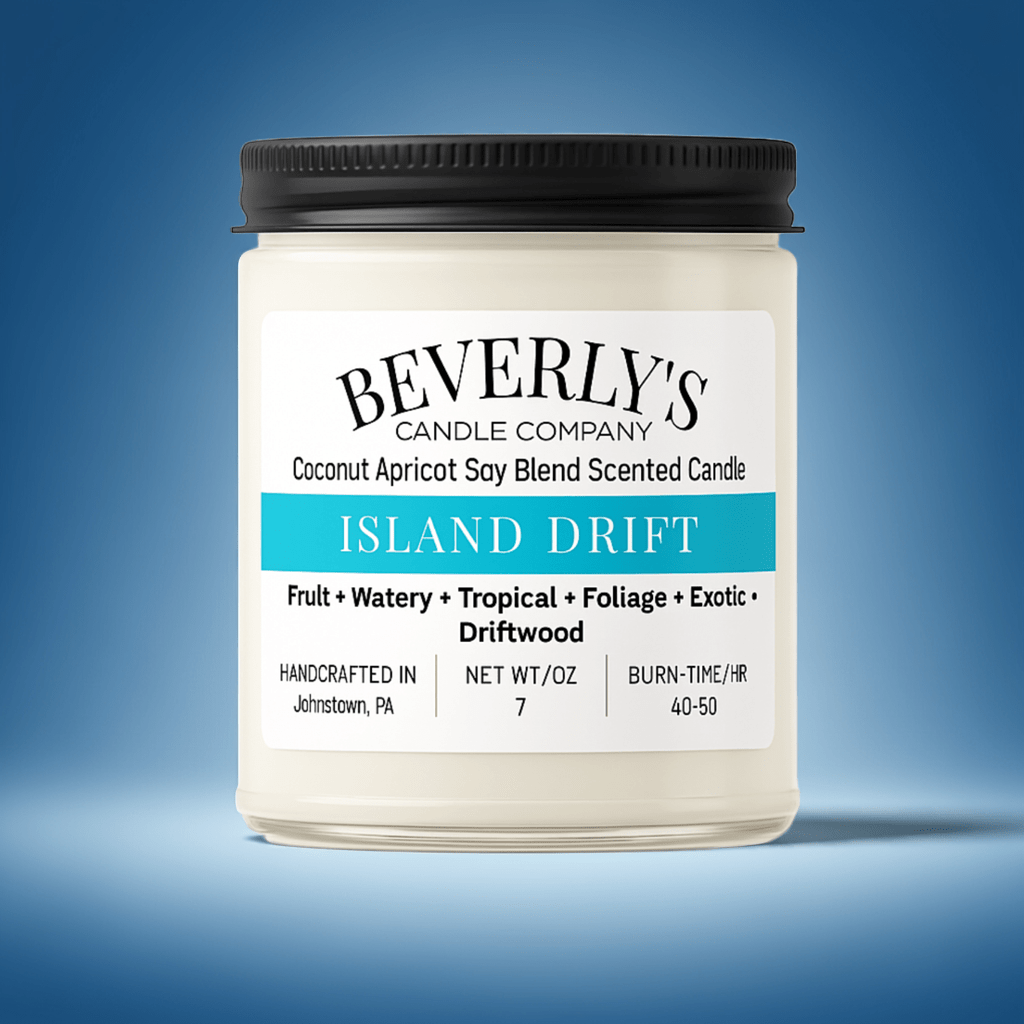 Island Drift -Tropical Fruit, Green Foliage & Driftwood Scented Candle
