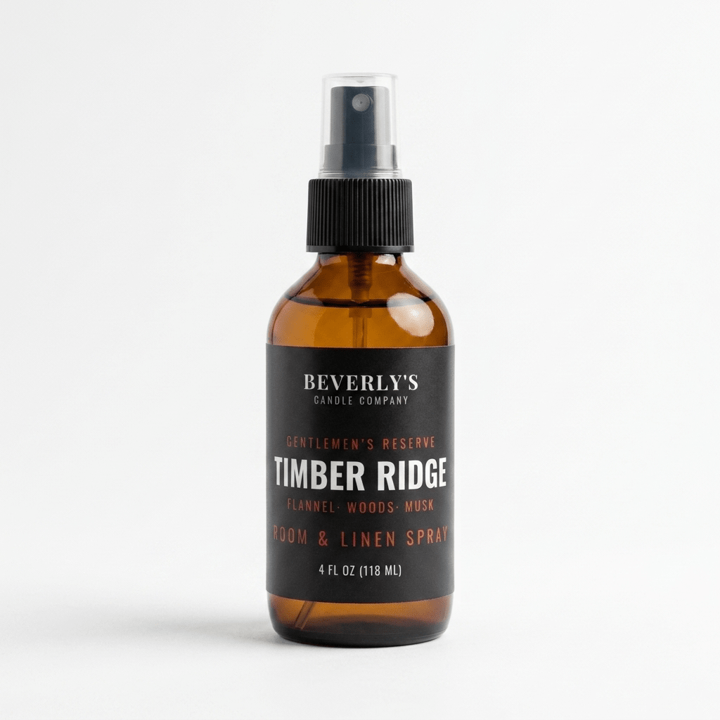 Timber Ridge Room and Linen Spray Cedar, Woods & Musk Scent | 4oz by Beverly's Candle Company