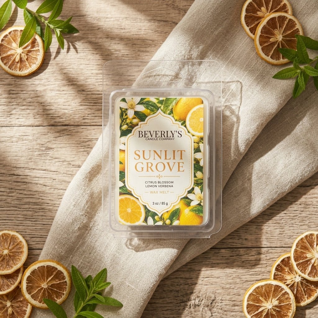 Sunlit Grove Soy Blend 3 oz Wax Melts Signature Collection by Beverly's Candle Company