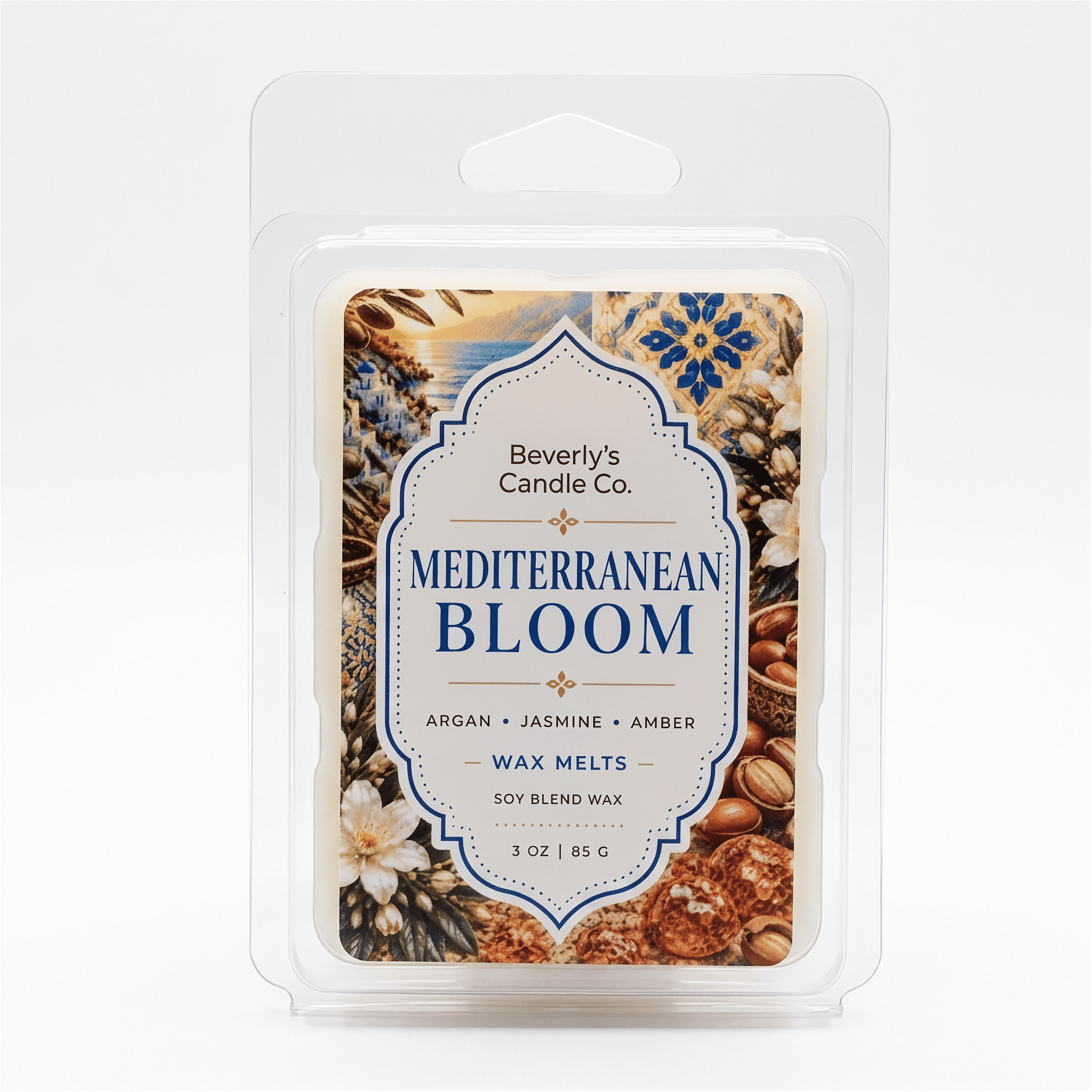 Mediterranean Bloom Wax Melts – Soft Florals, Vanilla & Warm Amber