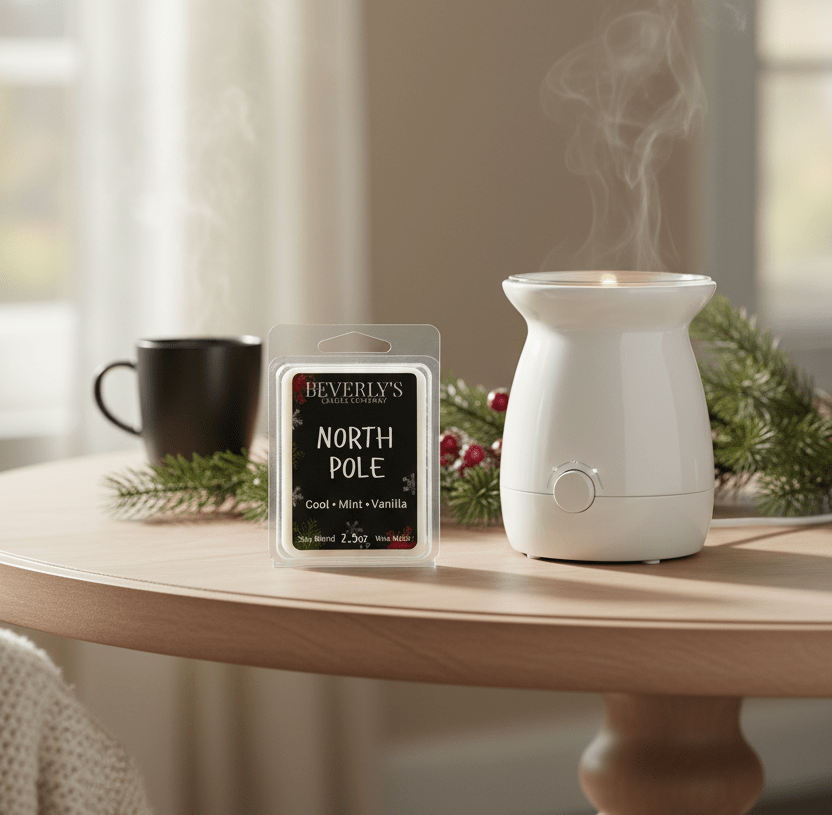 North Pole Wax Melts | Peppermint, Vanilla & Frosted Sugar | Strong Holiday Throw