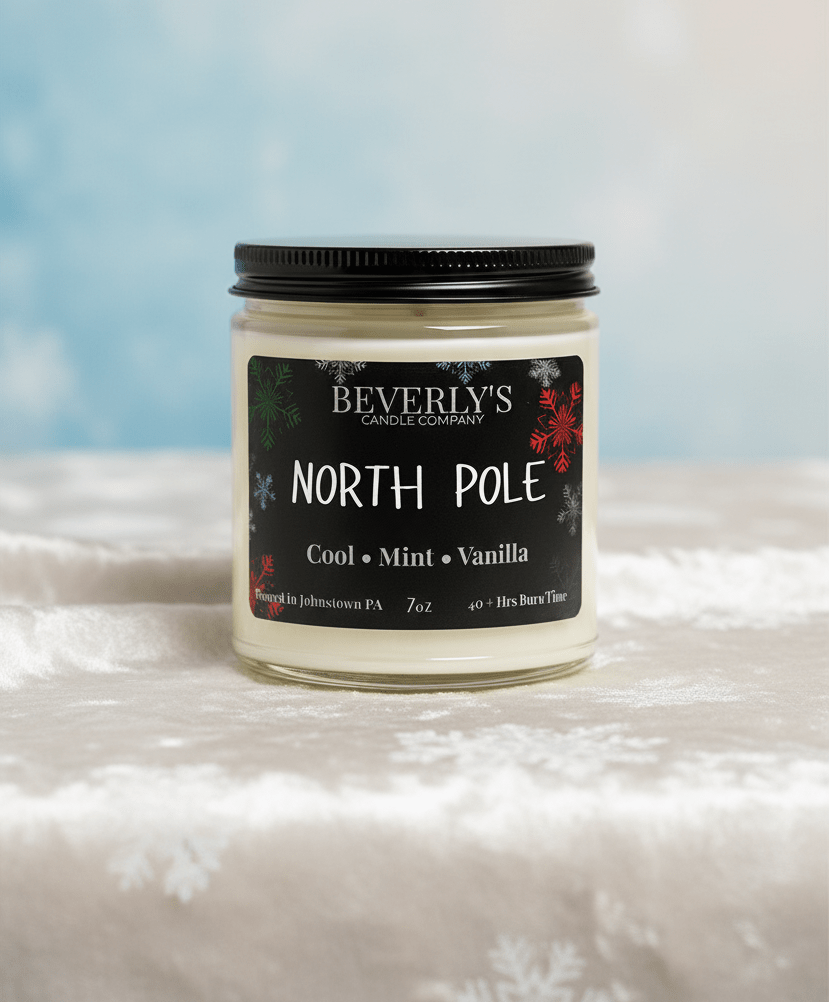 North Pole Candle | Peppermint, Vanilla & Frosted Sugar | 7oz Single Wick or 12.5oz Double Wick