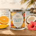 Island Drift Candle Tropical Fruit, Driftwood & Exotic Florals | 10oz by Beverly's Candle Company