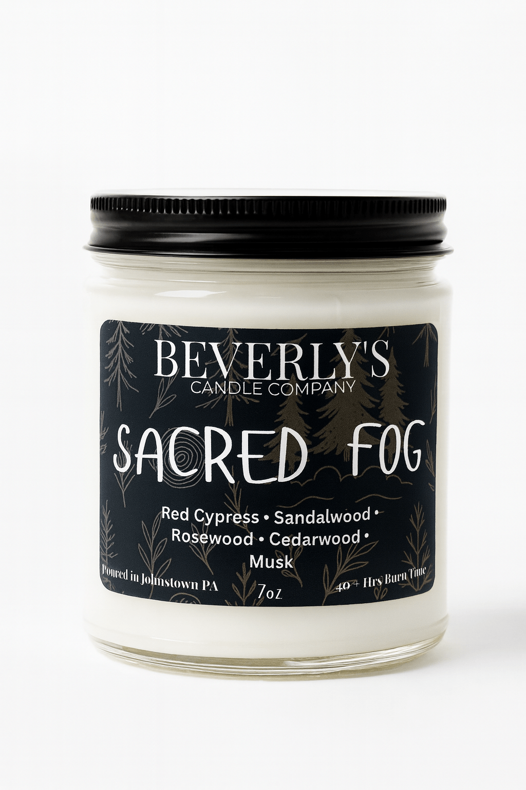 🌲 The Sacred Fog – Mysterious Cypress & Sandalwood Candle