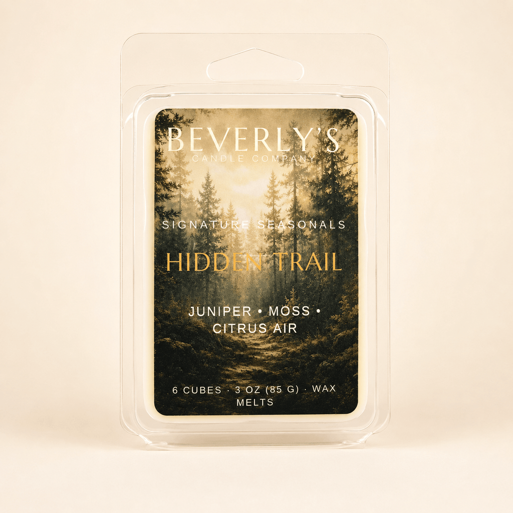 Hidden Trail Wax Melts Bergamot, Cedarwood & Amber Musk by Beverly's Candle Company