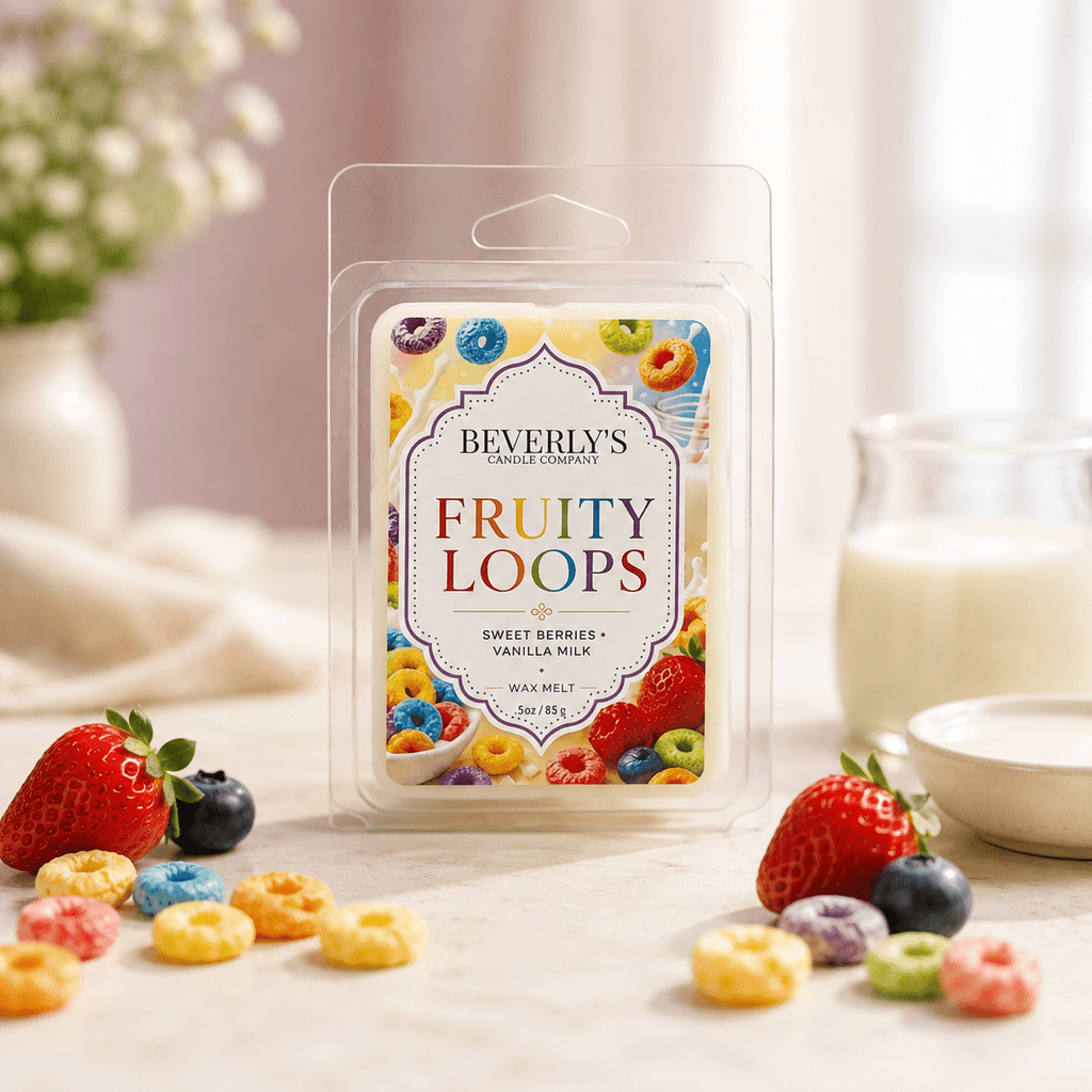 Fruity Loops Wax Melts Sweet Cereal & Vanilla Scent by Beverly's Candle Company