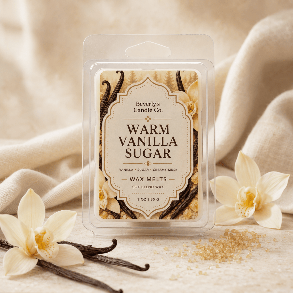 Warm Vanilla Sugar Wax Melts Creamy Vanilla & Sugared Spice | 3oz by Beverly's Candle Company