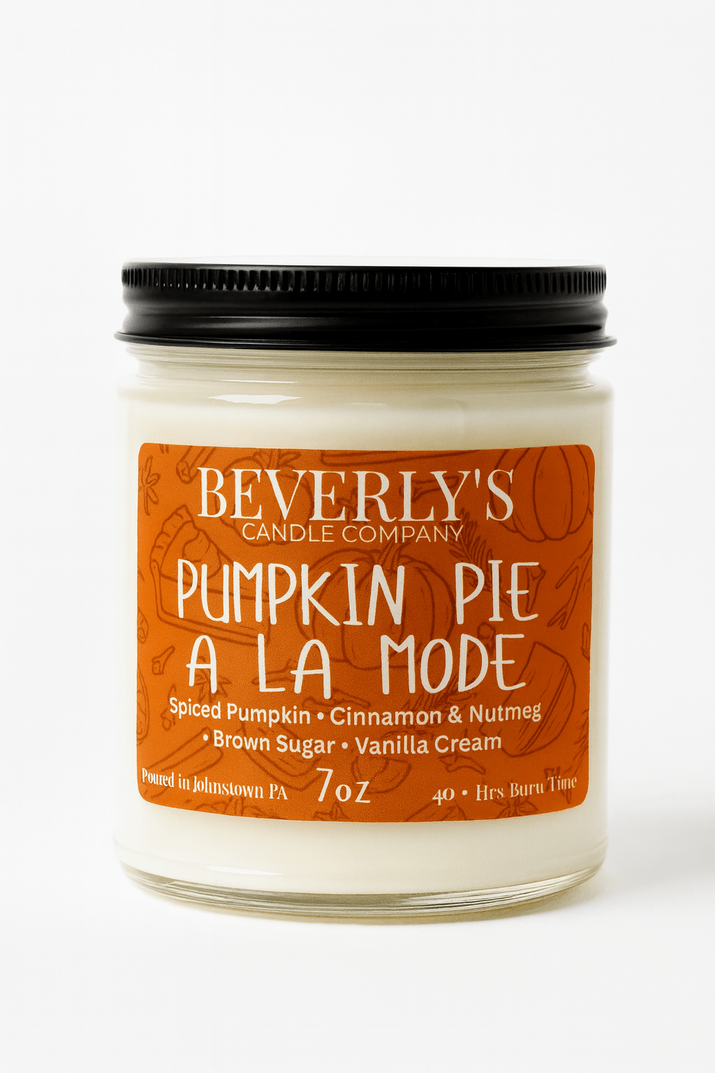 🥧 Pumpkin Pie A La Mode – Spiced Pumpkin & Sweet Vanilla Candle