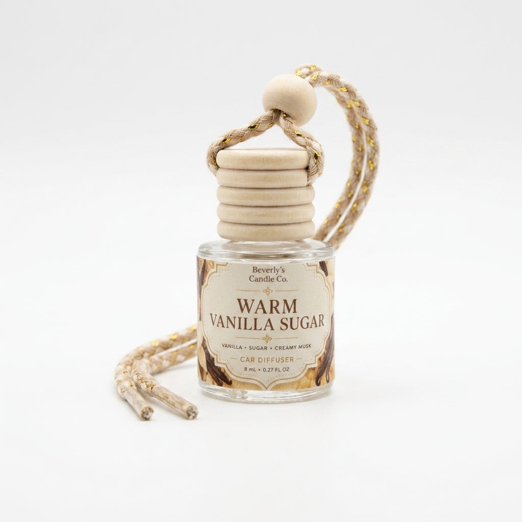 Warm Vanilla Sugar Car Diffuser – Creamy Vanilla & Sugared Spice Scent
