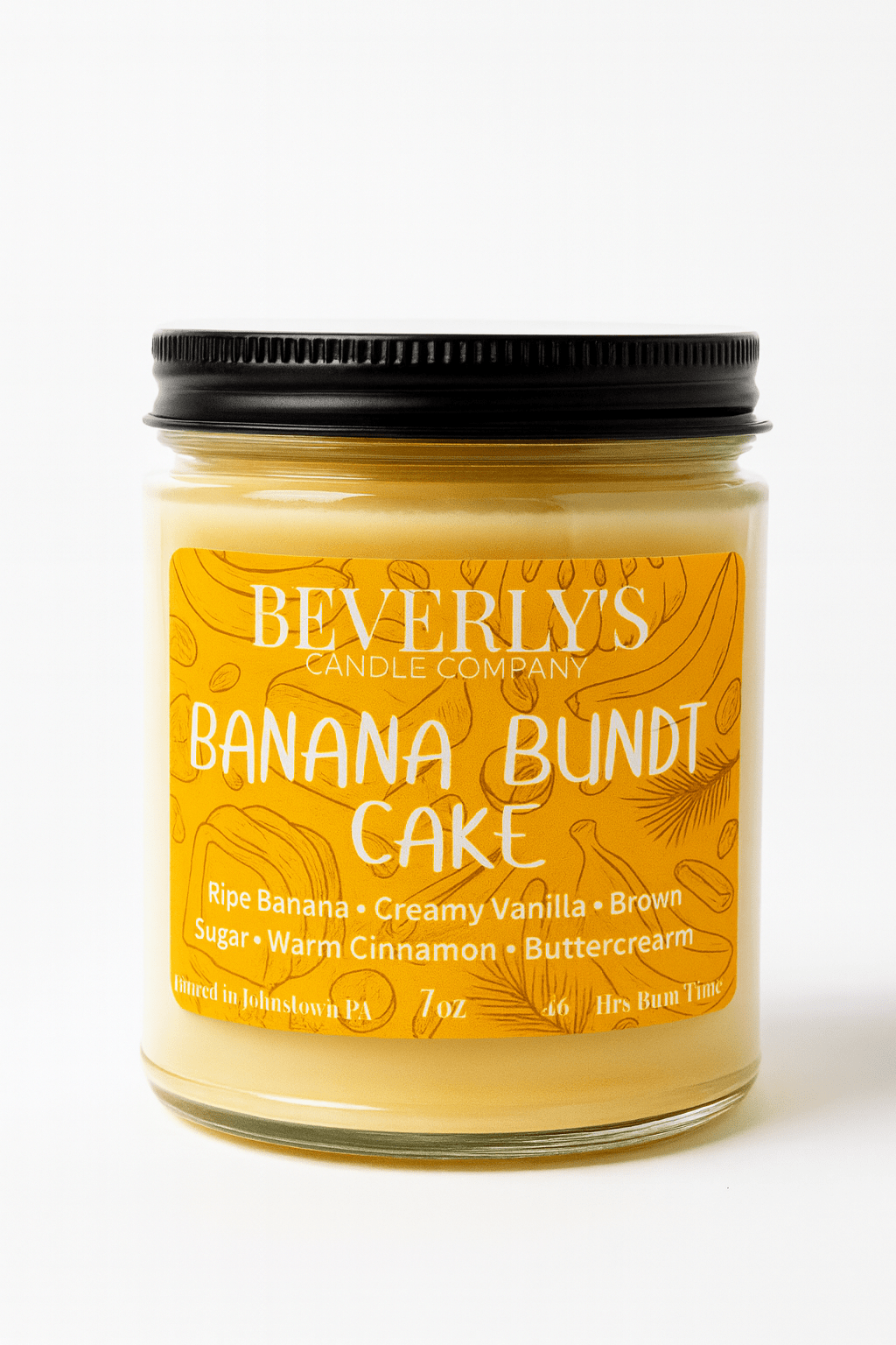 🍌 Banana Bundt Cake – Sweet Banana & Vanilla Bean Candle