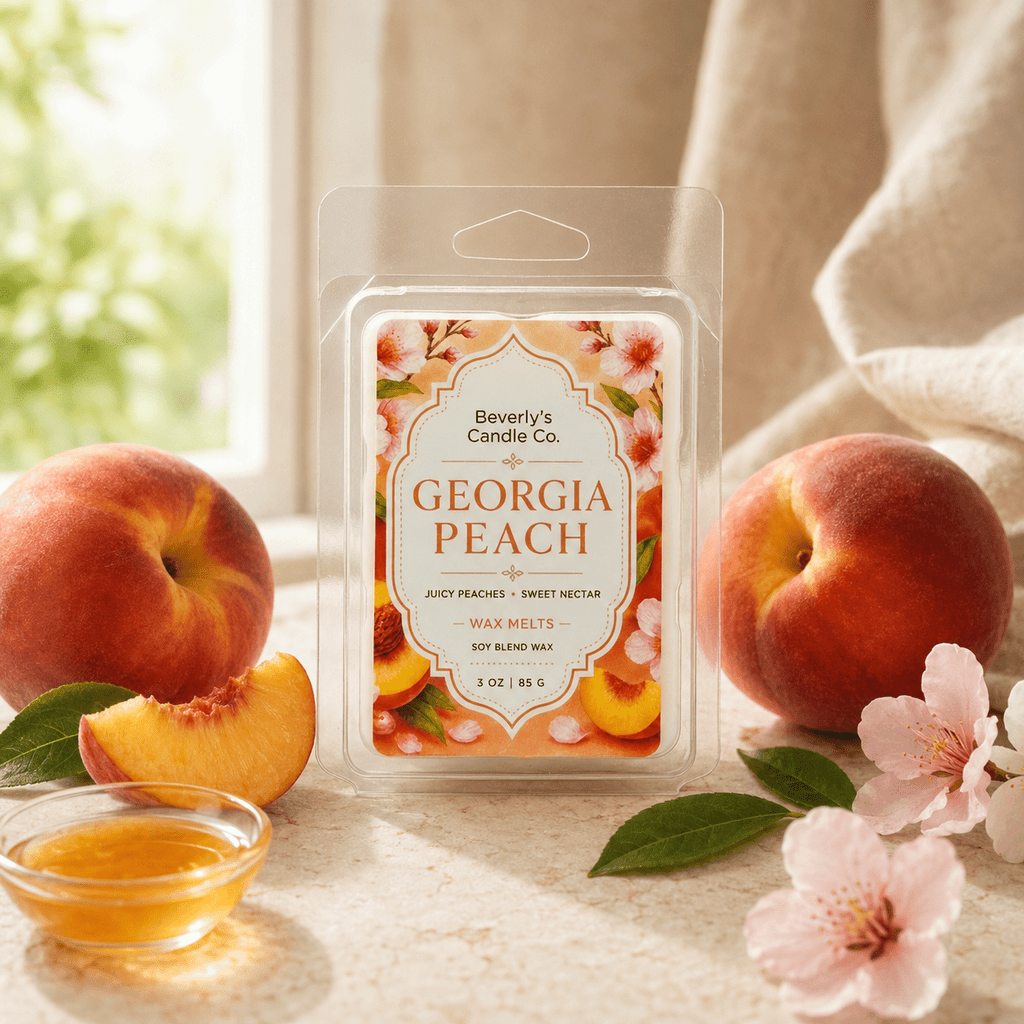 Georgia Peach Wax Melts Juicy Peach, Citrus & Vanilla Musk | 3oz by Beverly's Candle Company