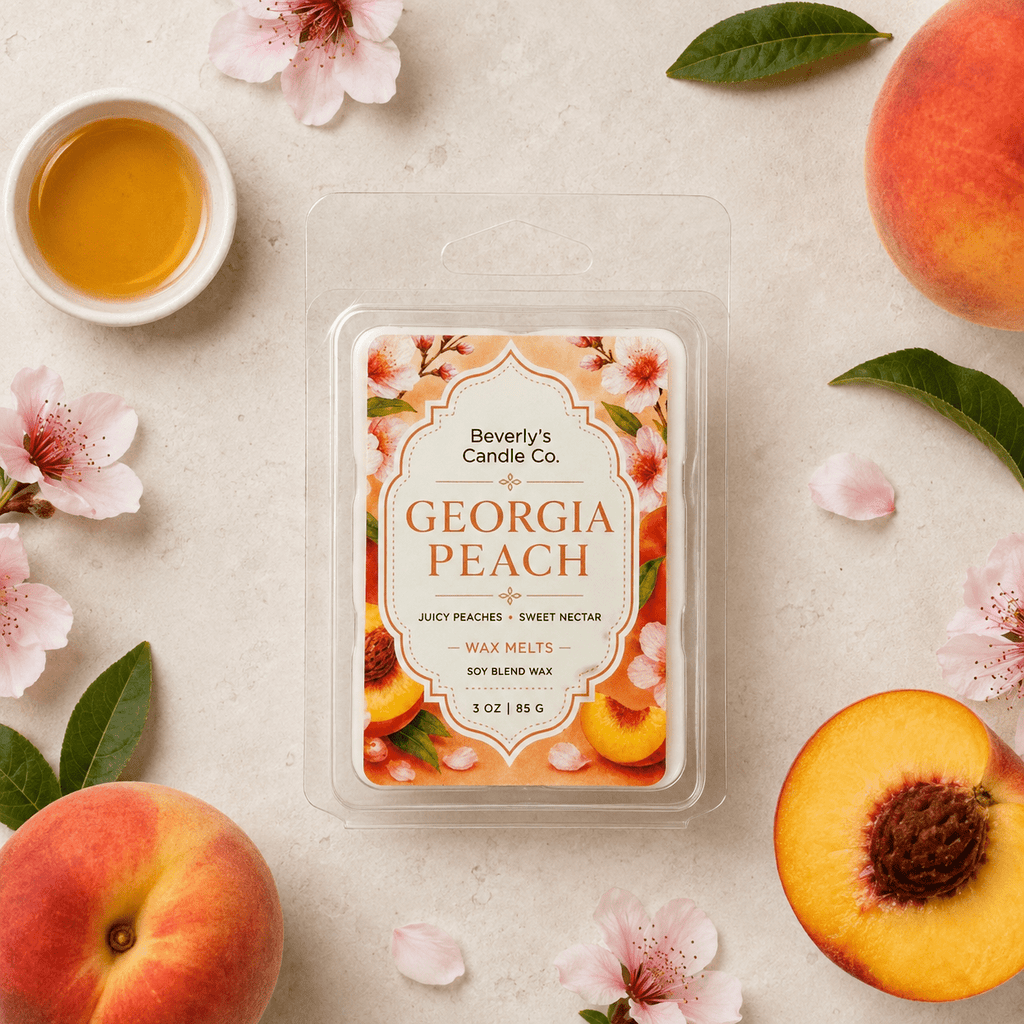Georgia Peach Wax Melts Juicy Peach, Citrus & Vanilla Musk | 3oz by Beverly's Candle Company