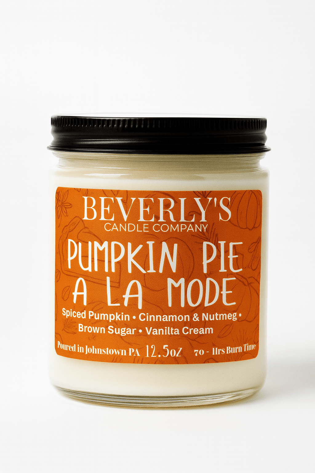 🥧 Pumpkin Pie A La Mode – Spiced Pumpkin & Sweet Vanilla Candle