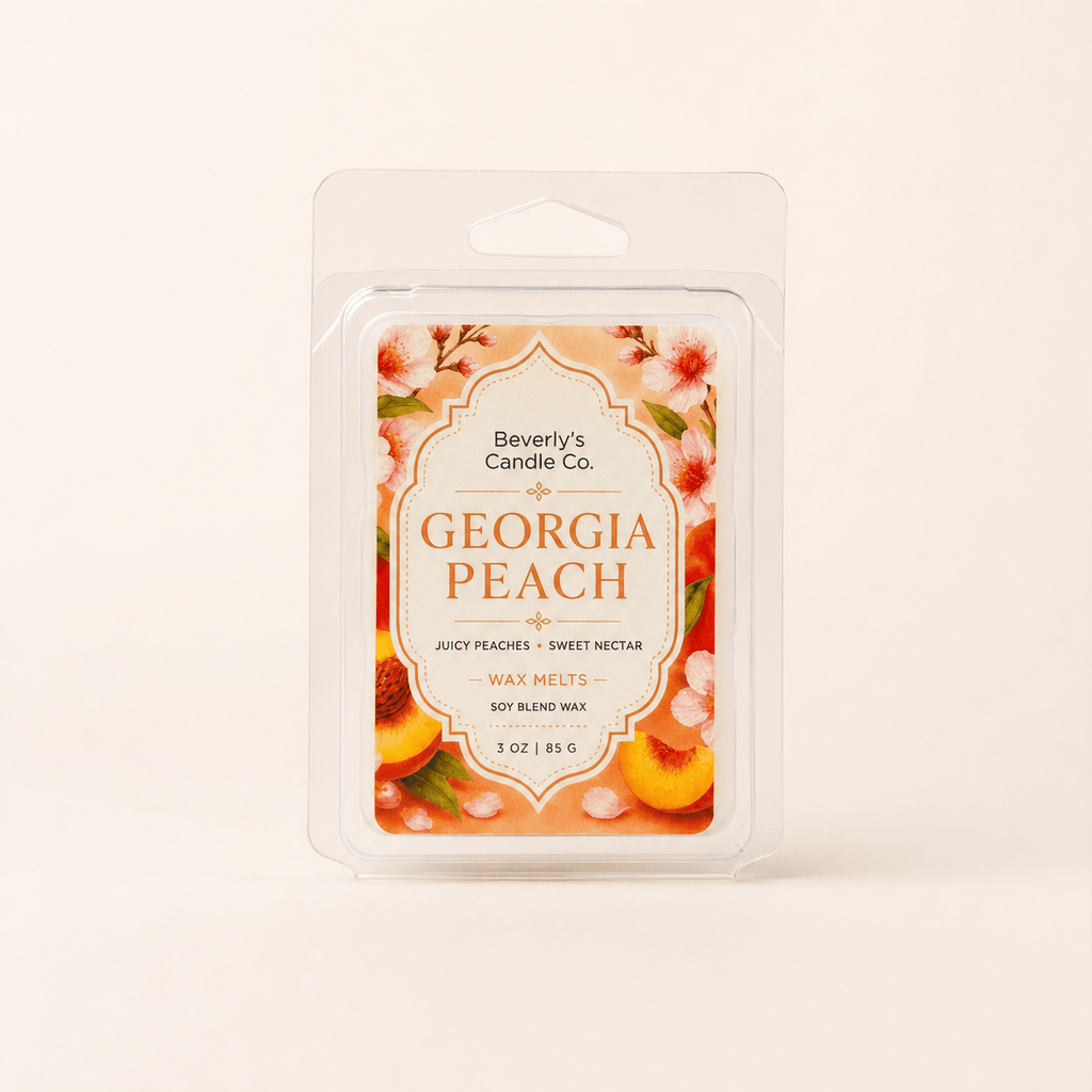Georgia Peach Wax Melts Juicy Peach, Citrus & Vanilla Musk | 3oz by Beverly's Candle Company
