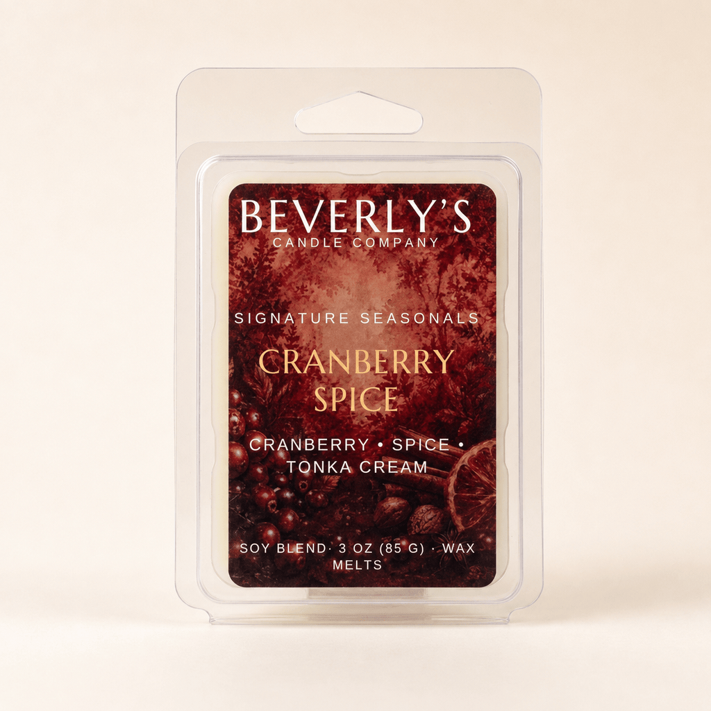 Cranberry Spice Wax Melts Spiced Cranberry, Orange & Warm Amber by Beverly's Candle Company