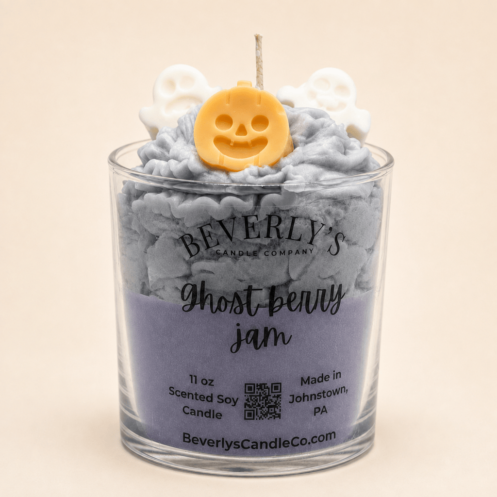Ghost Berry Jam Candle Cranberry, Apple & Warm Spice Dessert Candle by Beverly's Candle Company