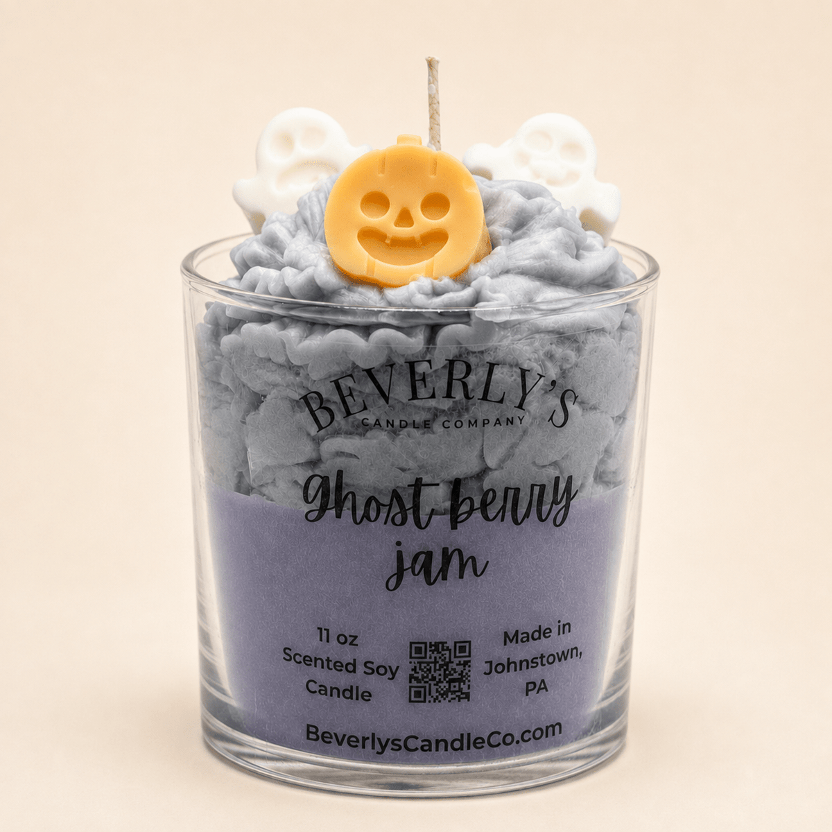Ghost Berry Jam Candle Cranberry, Apple & Warm Spice Dessert Candle by Beverly's Candle Company