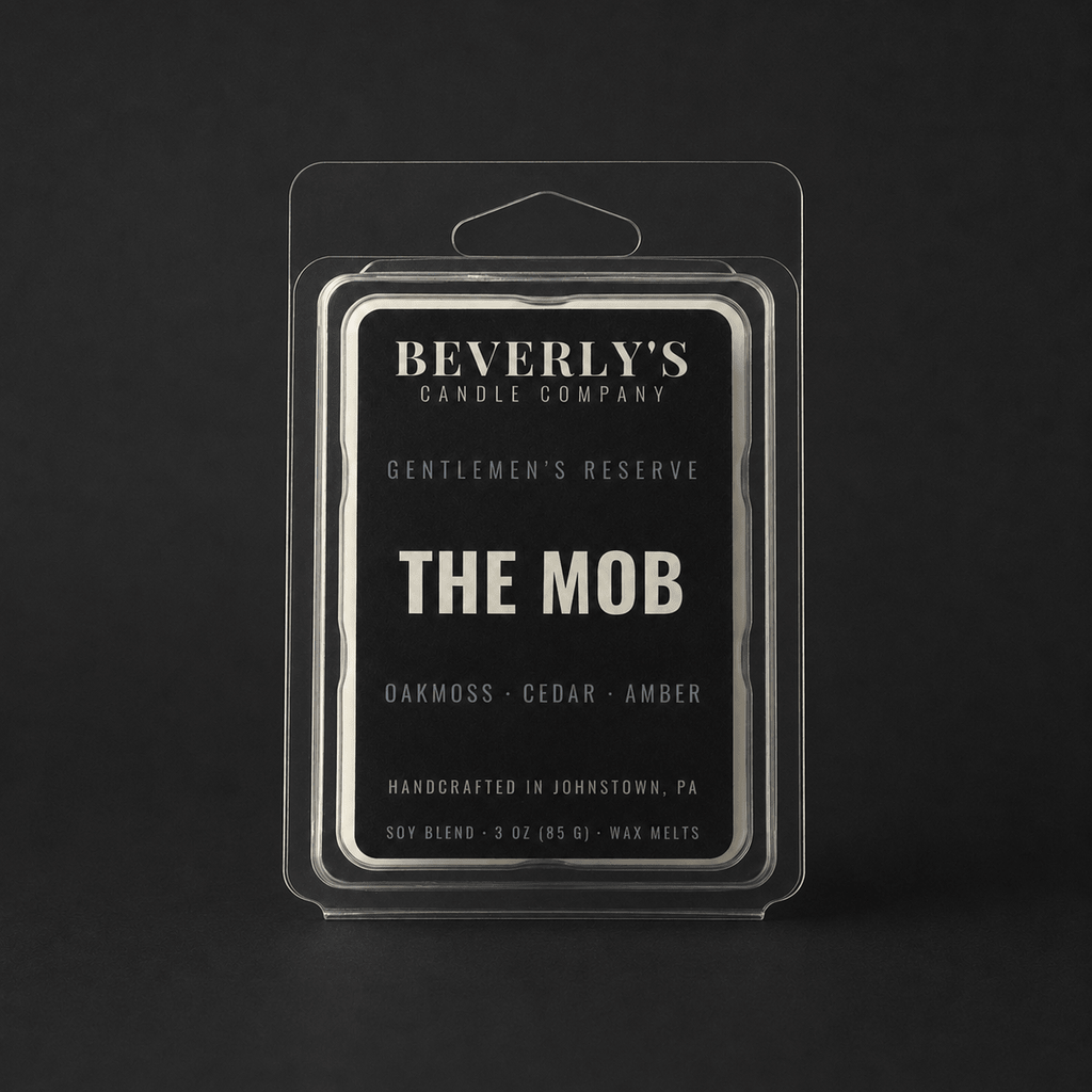 The Mob Wax Melts Earthy Woods, Citrus & Amber Scent by Beverly's Candle Company