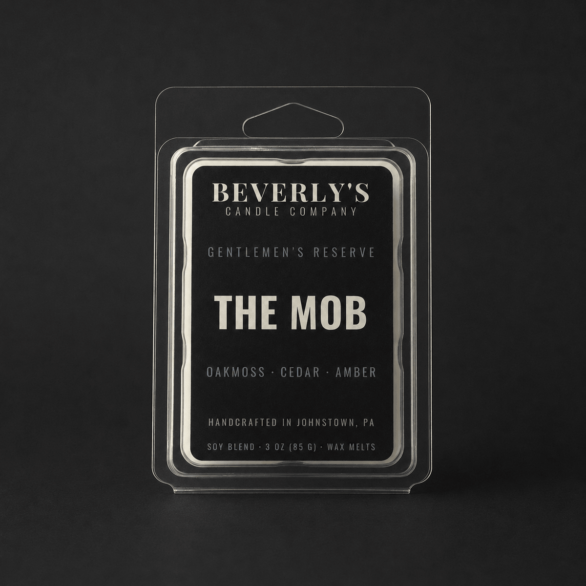 The Mob Wax Melts Earthy Woods, Citrus & Amber Scent by Beverly's Candle Company