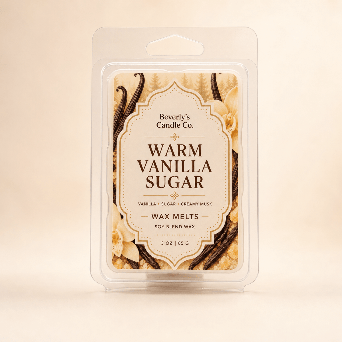 Warm Vanilla Sugar Wax Melts Creamy Vanilla & Sugared Spice | 3oz by Beverly's Candle Company