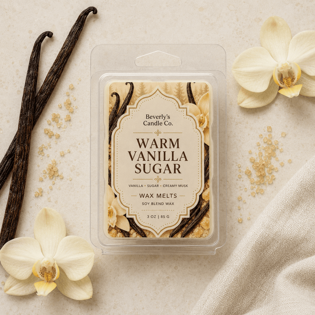 Warm Vanilla Sugar Wax Melts Creamy Vanilla & Sugared Spice | 3oz by Beverly's Candle Company